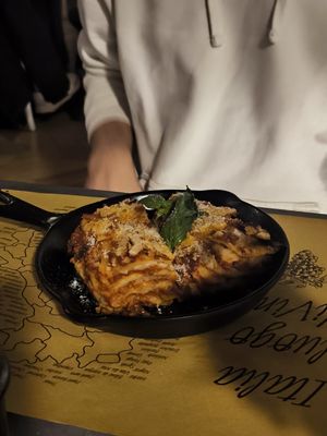 Lasagna at Buddy VEGGY in Rome