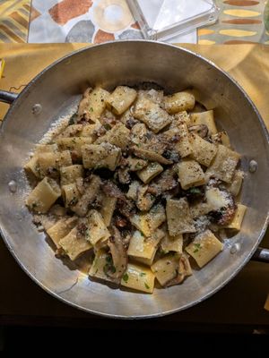 Mushroom pasta at Buddy VEGGY in Rome