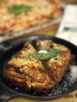 Lasagna Alla Bolognese. It was very nice the other day. This time we felt it got a bit drier by overcook but still nice  at Buddy VEGGY in Rome