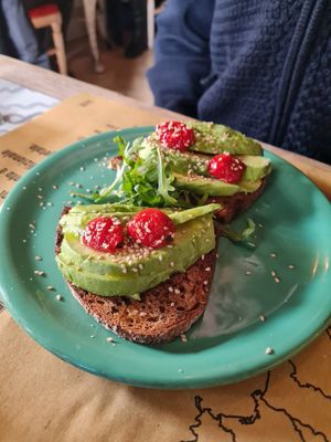Avocado toast, delicious! at Buddy VEGGY in Rome