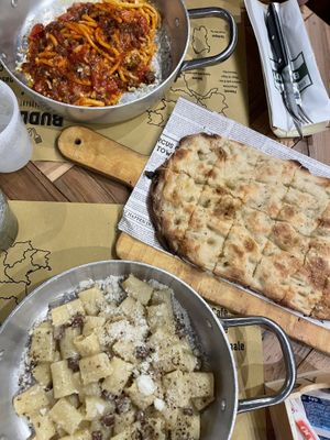Carbonara, spaghetti & focaccia   at Buddy VEGGY in Rome