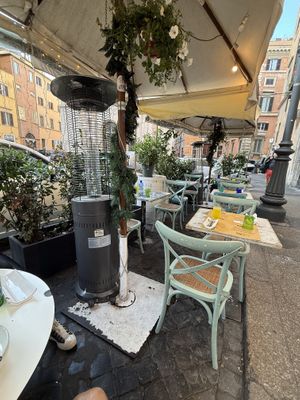 Outdoor seating   at Buddy VEGGY in Rome