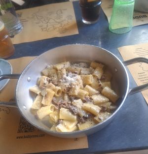 Carbonara, delicious! at Buddy VEGGY in Rome