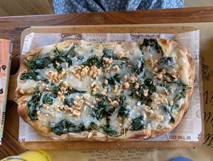 Pinsa cicoriona 12€ at Buddy VEGGY in Rome
