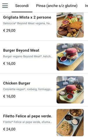 Menu at Buddy VEGGY in Rome
