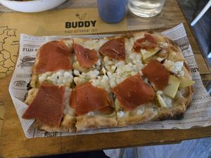 Pinza patate e speak at Buddy VEGGY in Rome
