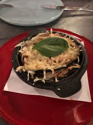 Aubergine parmesan at Buddy VEGGY in Rome