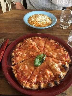 Pumpkin risotto and vegan margarita at Buddy VEGGY in Rome