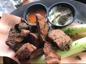 vegan wings at BBD's in Rocky Point