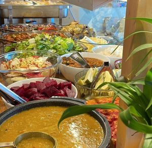 our lunch buffet! at Caffe della Pace in Montreal