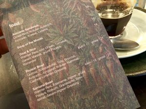 menu at roots - Lintheschergasse in Zurich