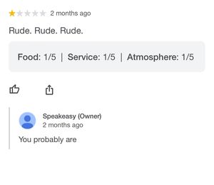 Positive customer interactions.  at Speakeasy in Petaluma