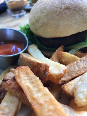 vegan burger at Speakeasy in Petaluma
