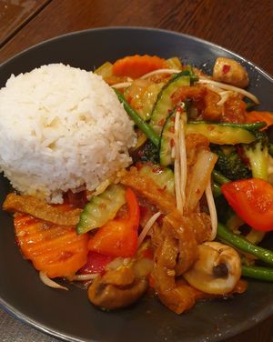 ordered Thai Basil ... did not find any in this at Savory Chay in Berlin