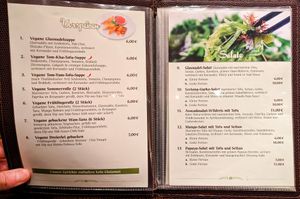 Menu page at Savory Chay at Savory Chay in Berlin