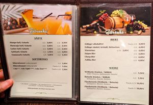 Menu page at Savory Chay at Savory Chay in Berlin