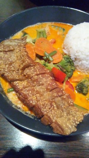 Crispy duck with massaman curry at Savory Chay in Berlin