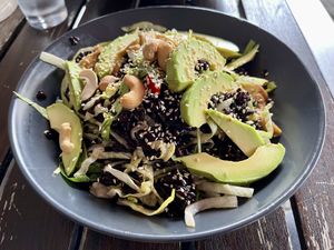 wild rice salad with avocado and tofu...  at Savory Chay in Berlin