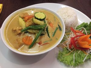Peanut red curry  at Savory Chay in Berlin