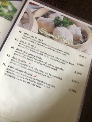 menu at Savory Chay in Berlin