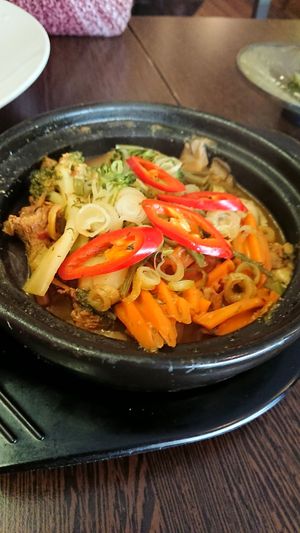 Vegetable clay pot (stew) at Savory Chay in Berlin