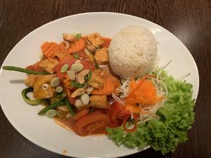 Sweet and sour stir fry  at Savory Chay in Berlin