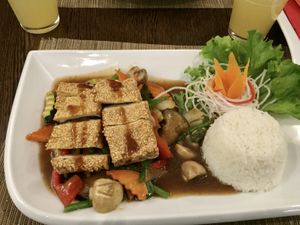 Vegan dish  at Savory Chay in Berlin