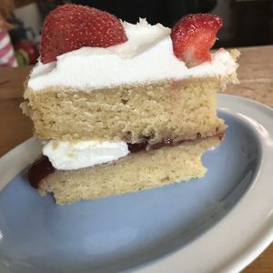 Victoria sponge  at The Garden Shed Cafe in Leamington Spa