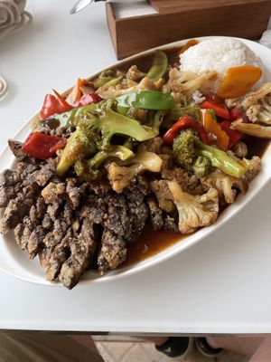 Ordered this meal without something deep fried, they didn’t listen...  at Jardin Jazmin in Santo Domingo