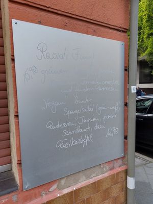 The seasonal menu usually has vegan options as well at Familienbetrieb in Mannheim
