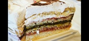 Pistache creme cake.. at Tante Emmas Veganeria in Saarbrucken