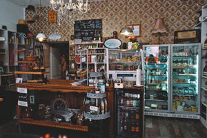 Cool shop! at Tante Emmas Veganeria in Saarbrucken