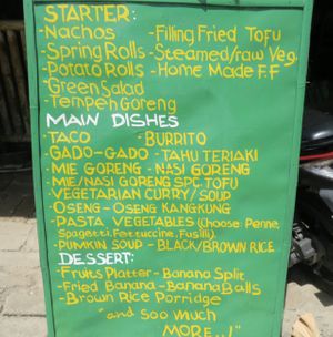 Dishes at Namora Vegetarian in 