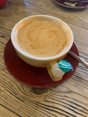 Soy decaf latte  at Lounges - Brasco Lounge in Liverpool