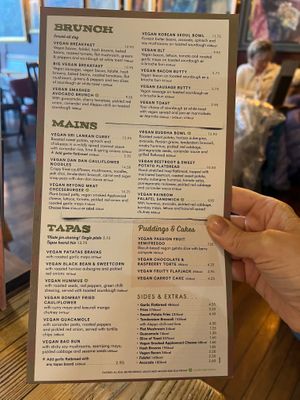 Full Vegan menu at Lounges - Brasco Lounge in Liverpool