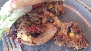 Jackfruit burger - inside - where's the jackfruit?! at Lounges - Brasco Lounge in Liverpool