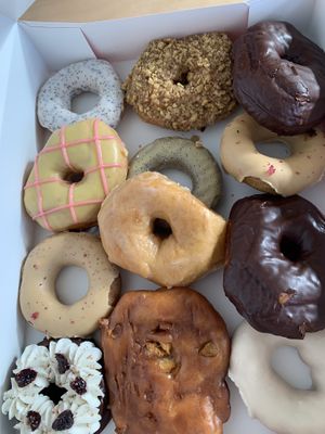 Mixed vegan dozen   at Cartems Donuts - Main St in Vancouver