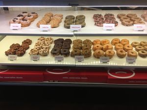 The bottom layer is all vegan  at Cartems Donuts - Main St in Vancouver