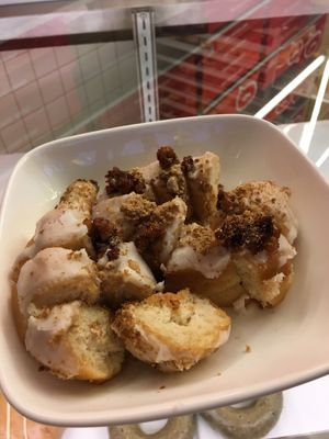 Samples (vegan) at Cartems Donuts - Main St in Vancouver