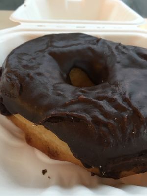 Vegan chocolate glaze  at Cartems Donuts - Main St in Vancouver