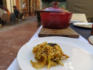Biryani vegano at El Candil in Almeria
