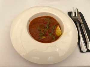 Alo vandaloo (patatas bravas)  at El Candil in Almeria