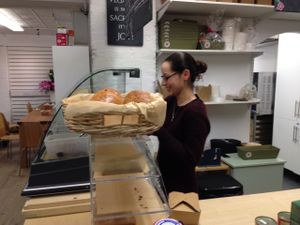 The industrious owner of Oh My Goodness hard at work. at Oh My Goodness in Eastbourne