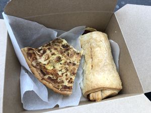 Quiche and sausage roll  at Oh My Goodness in Eastbourne