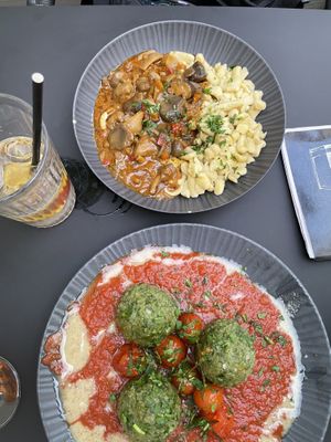 Mushrooms need to be ordered with potatoes instead of Nockerln to be vegan   at Zum Wohl in Vienna