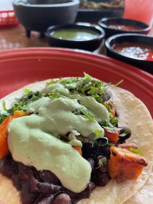 Sweet potato taco  at Tex Tubb's Taco Palace in Madison