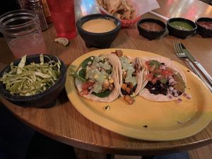 Cauliflower, sweet potato and avocado tacos  at Tex Tubb's Taco Palace in Madison