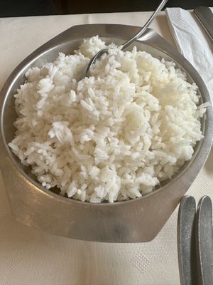 Rice for the hotpot  at De Oude Plek in Rotterdam