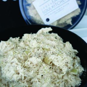 CHUNKY CHICKEN CREAM
100% homemade goodness in a jar! Creamy shreds of chicken breast drizzled with olive oil & lots of ground pepper & our secret spices!
Spread it on crackers. On Toast. Or with salads. at Soul Kitchen in Davao City