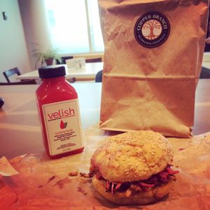 Shitake Teriyaki burger at Copper Branch - 600 Maisonneuve W/O in Montreal